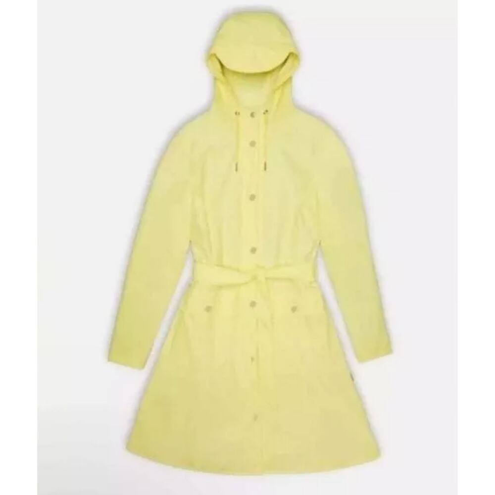 $140 RAINS Curve W Jacket Color Straw Medium NWT - Picture 3 of 16